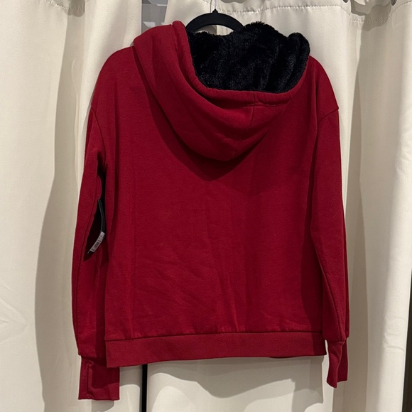 Bebe NWT Maroon Zip-Up Hoodie Size L - Picture 7 of 9